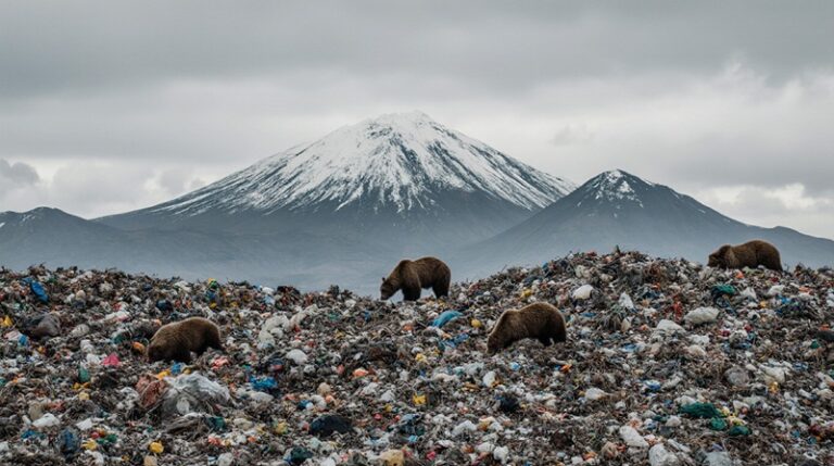 Kamchatka landfills have become a buffet for hungry bears